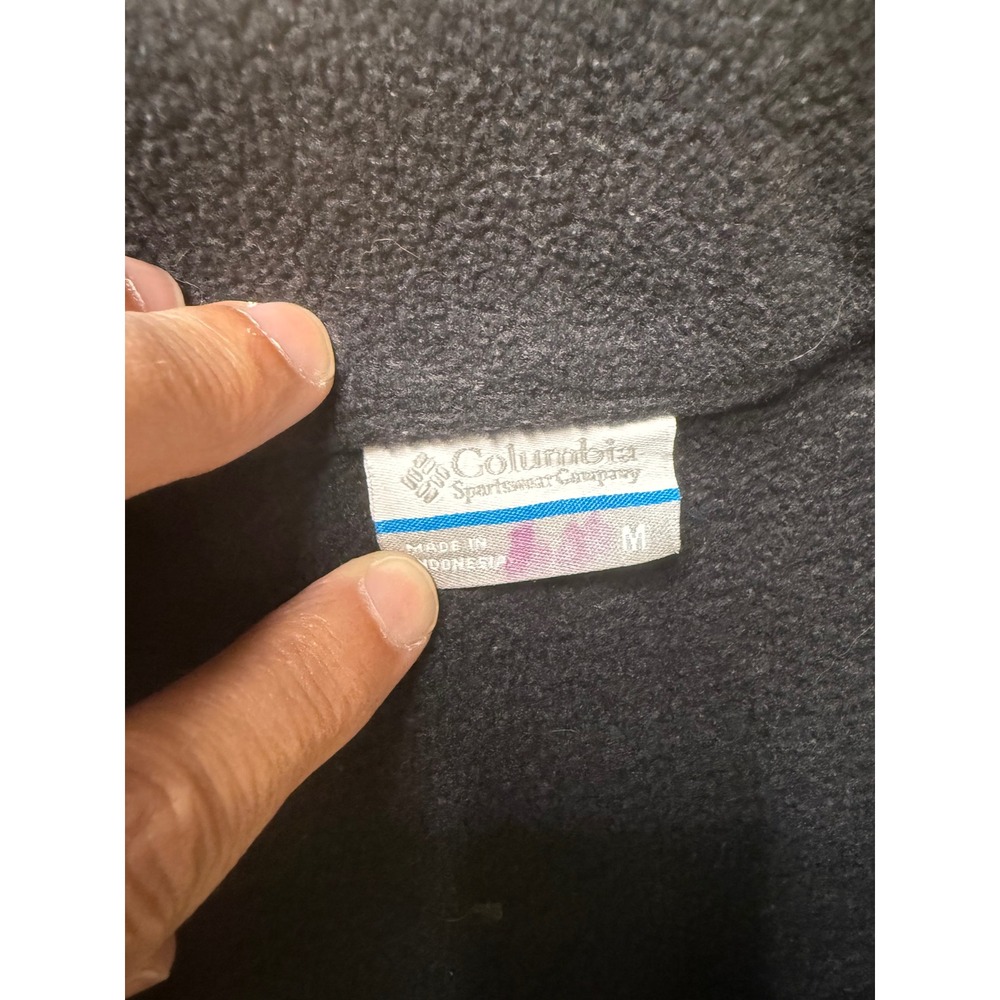Columbia Womens Black Fleece Full Zip Vest Jacket Benton Springs Medium M - Picture 2 of 4